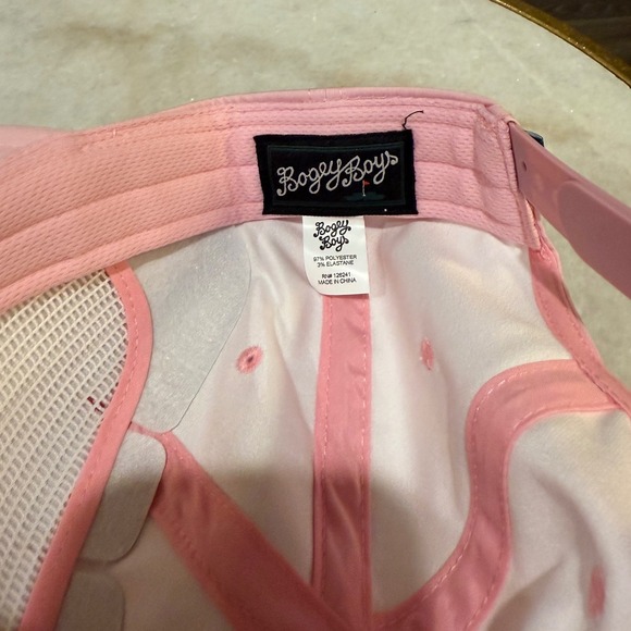 Bogey Boys Pink White Embroidered Logo Hat Pink‎ Golf Essential Snapback NWT - Picture 3 of 5